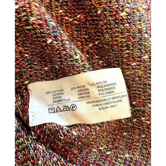 RARE Vintage Missoni Knit Sweater Blazer Shacket Orange Tag Size 52 (US 16) - Picture 9 of 9